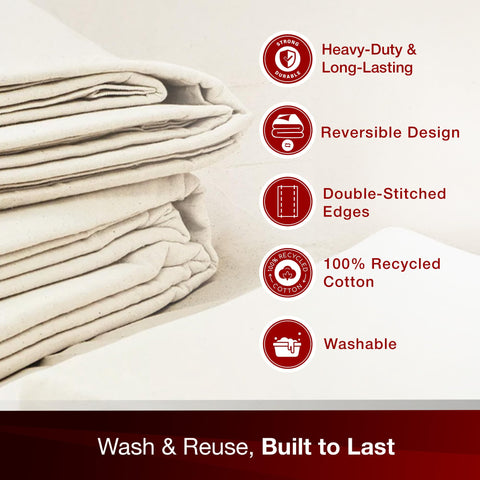 CoverGrip Drop Cloth Depot machine washable for easy maintenance.