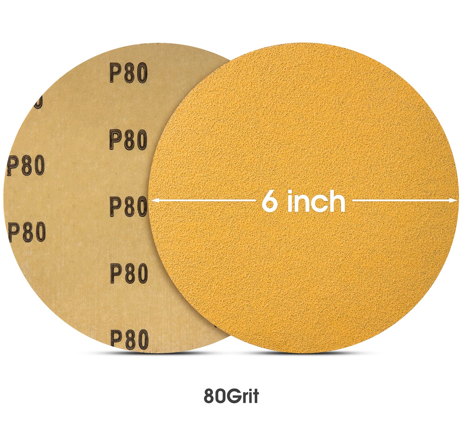 CowboyBOB 6-inch discs are durable aluminum oxide for longer sanding life.