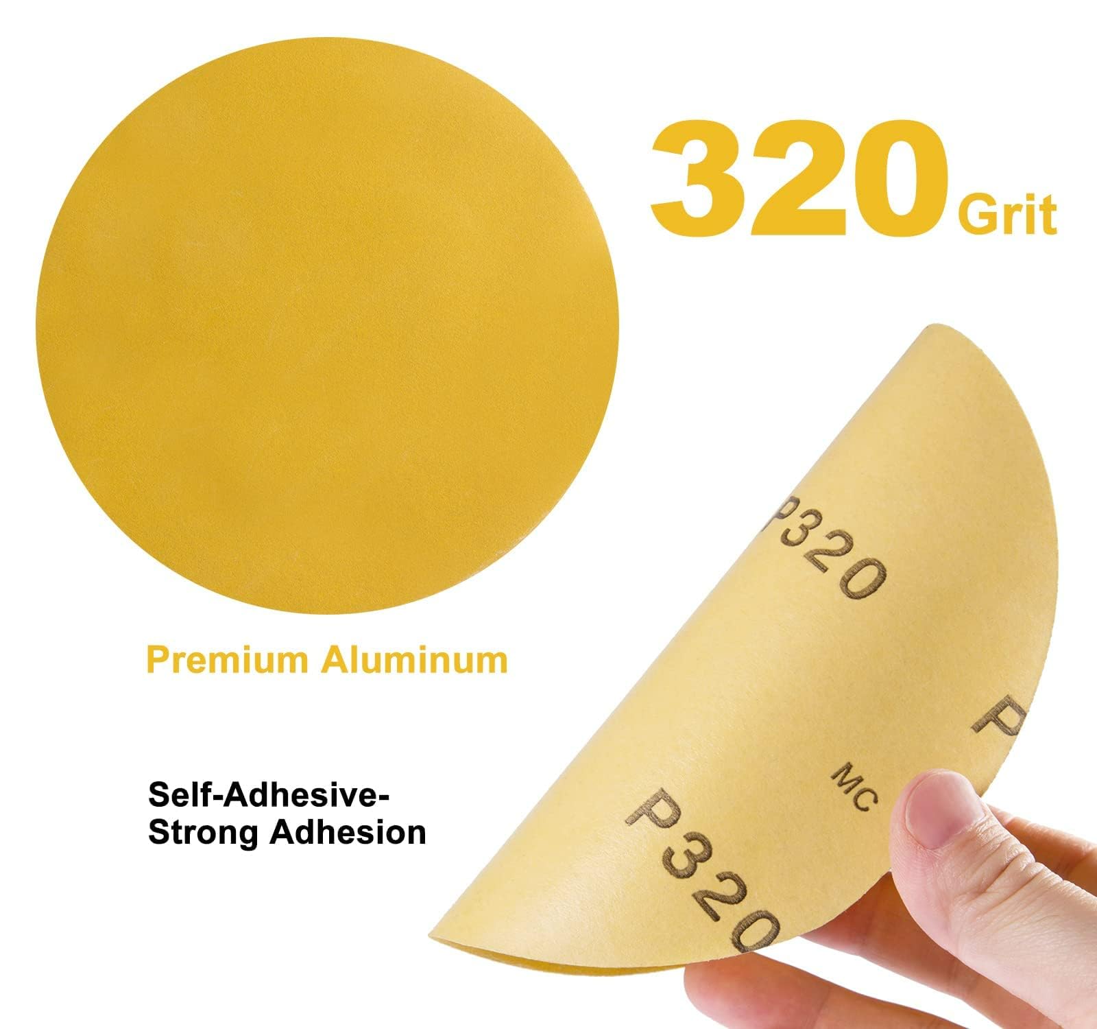 CowboyBOB 6-inch PSA sanding disc 320 grit for metal deburring