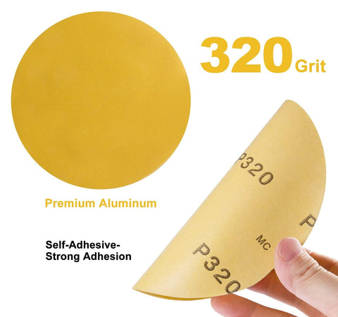 CowboyBOB 6-inch PSA sanding disc 320 grit for metal deburring