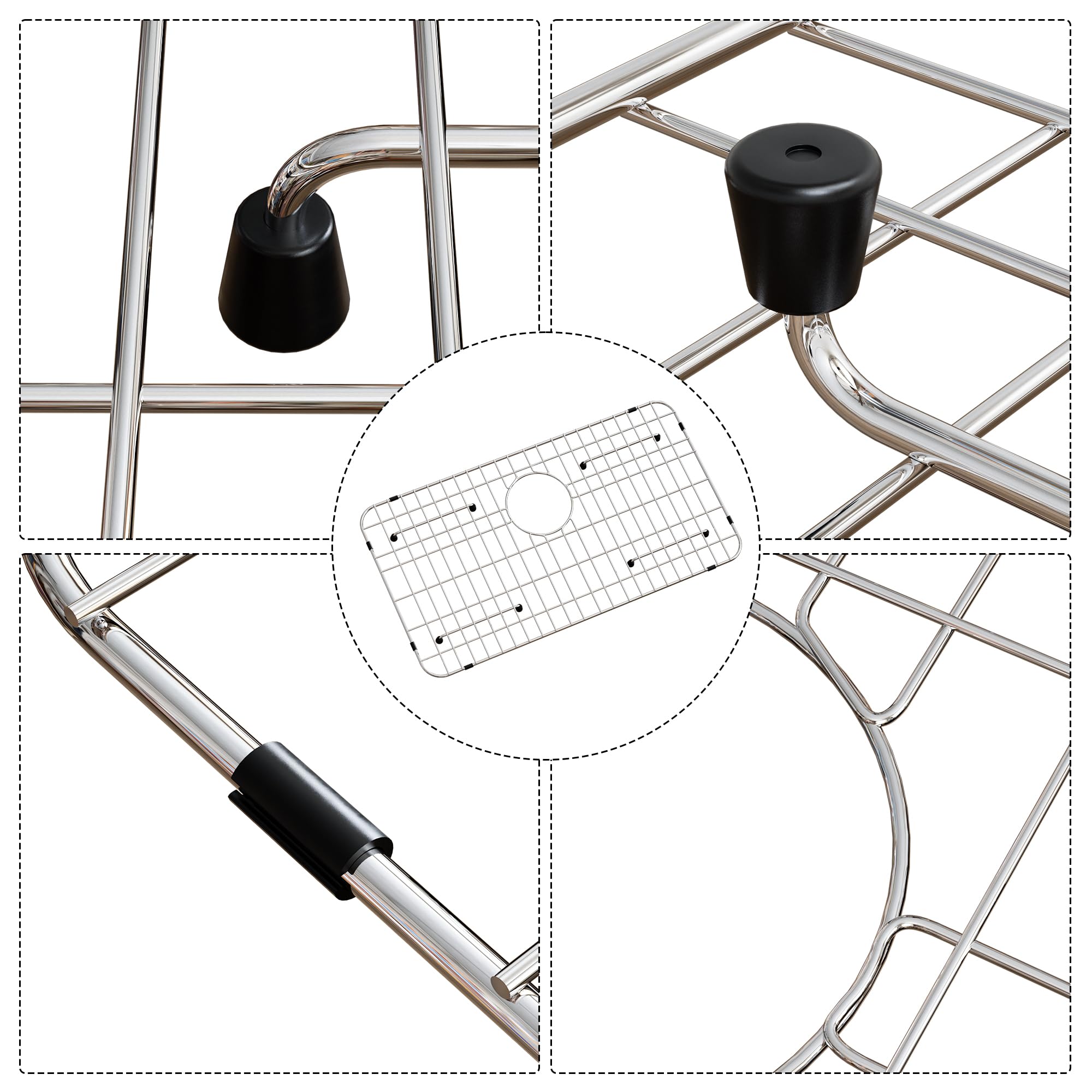 Cowherding stainless steel grid resists rust for lasting use.