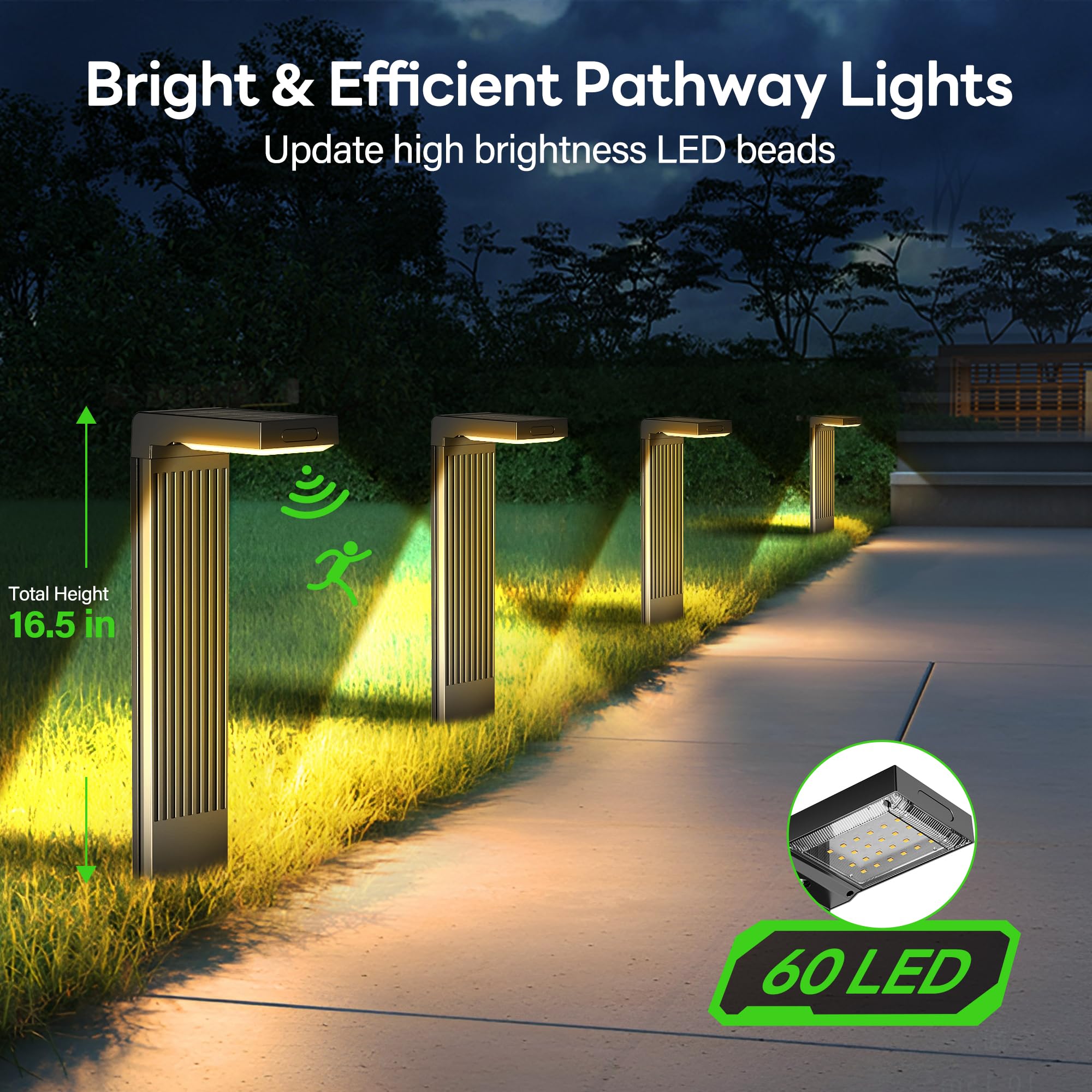 COXSENI 2200mAh battery powers long nighttime lighting