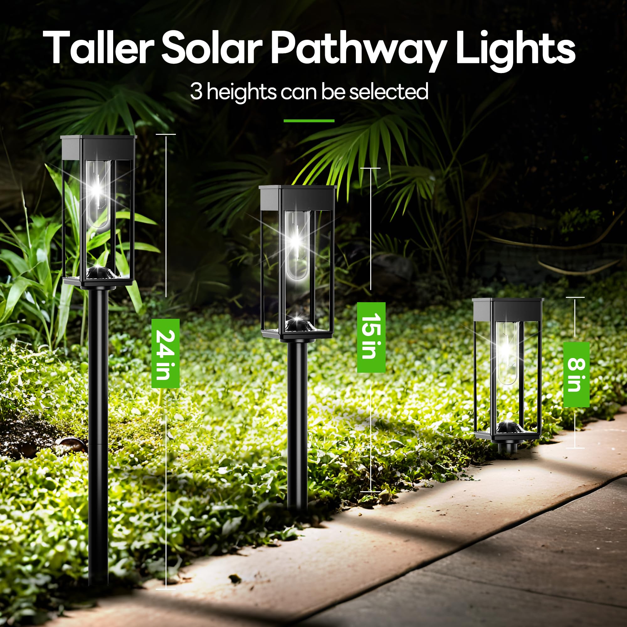 COXSENI garden bed lighting highlights borders with daylight-like brightness.