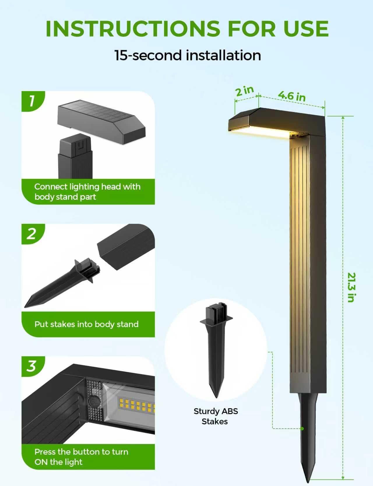 Coxzeni auto-on dusk-to-dawn functions power yard lighting automatically.