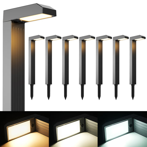 Coxzeni solar pathway lights assembly shows easy setup along garden borders.
