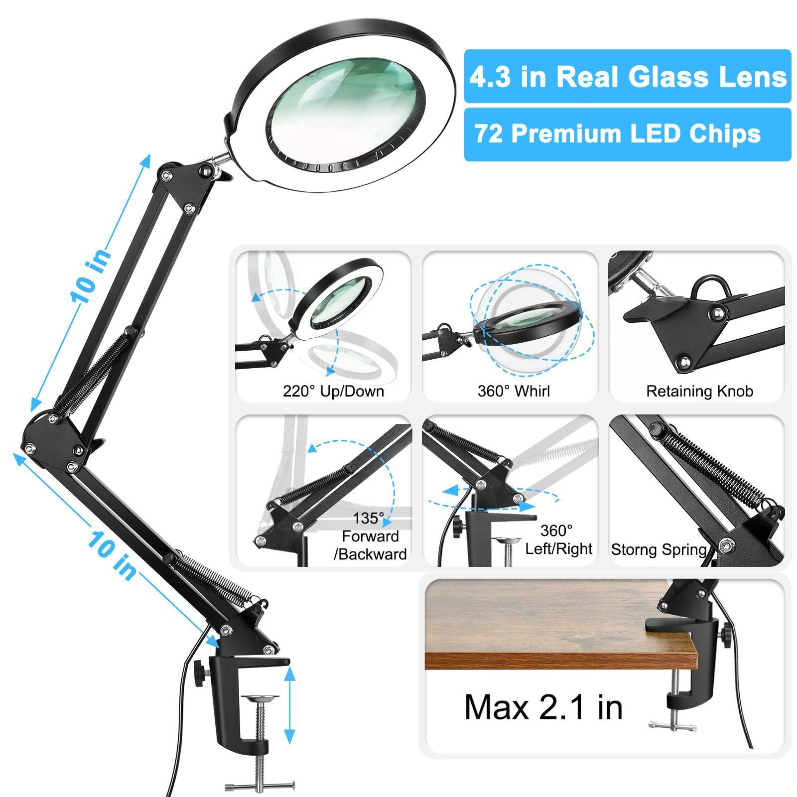 Coyeth hands-free magnifier ideal for crafts and close-detail tasks