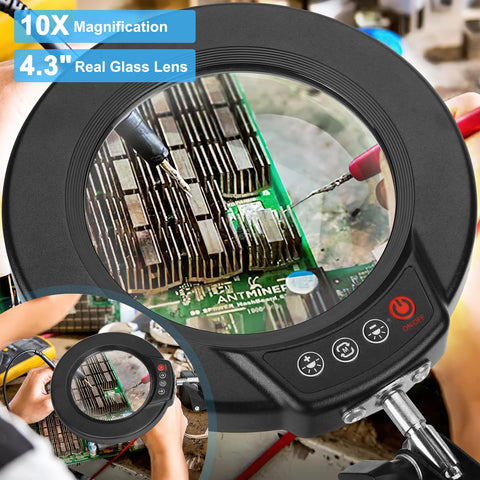 Coyeth magnifier with light featuring an upgraded head button for simple use