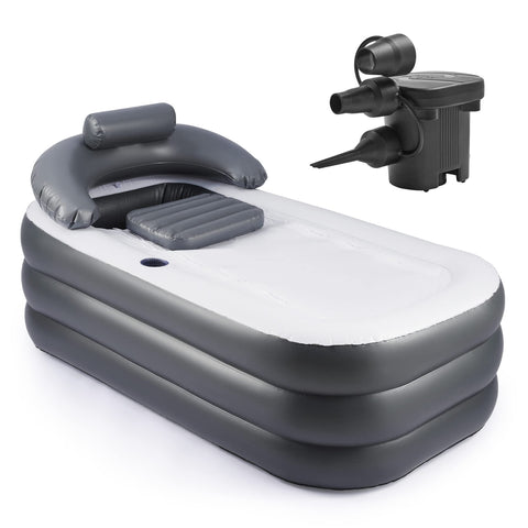 CO-Z inflatable bathtub pump enables quick setup for a spa-like soak.