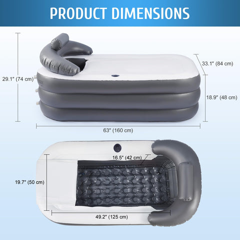 CO-Z inflatable pillow backrest provides comfortable lounging during soaks.