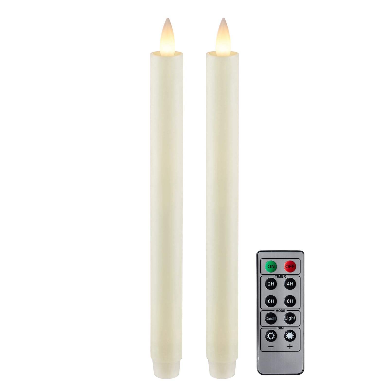 CozierGlow flameless taper candle ivory 9in window creates safe, inviting ambience.