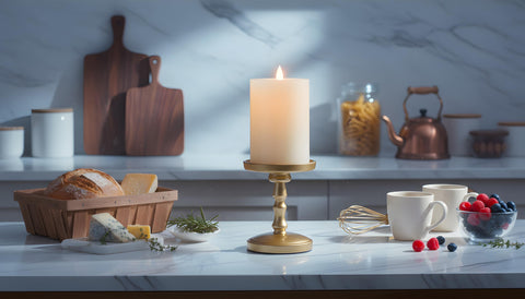 CozierGlow 3D flame candle provides lifelike glow without open flame.