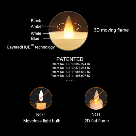CozierGlow 400-hour LED candle runs on batteries for long-lasting ambiance.