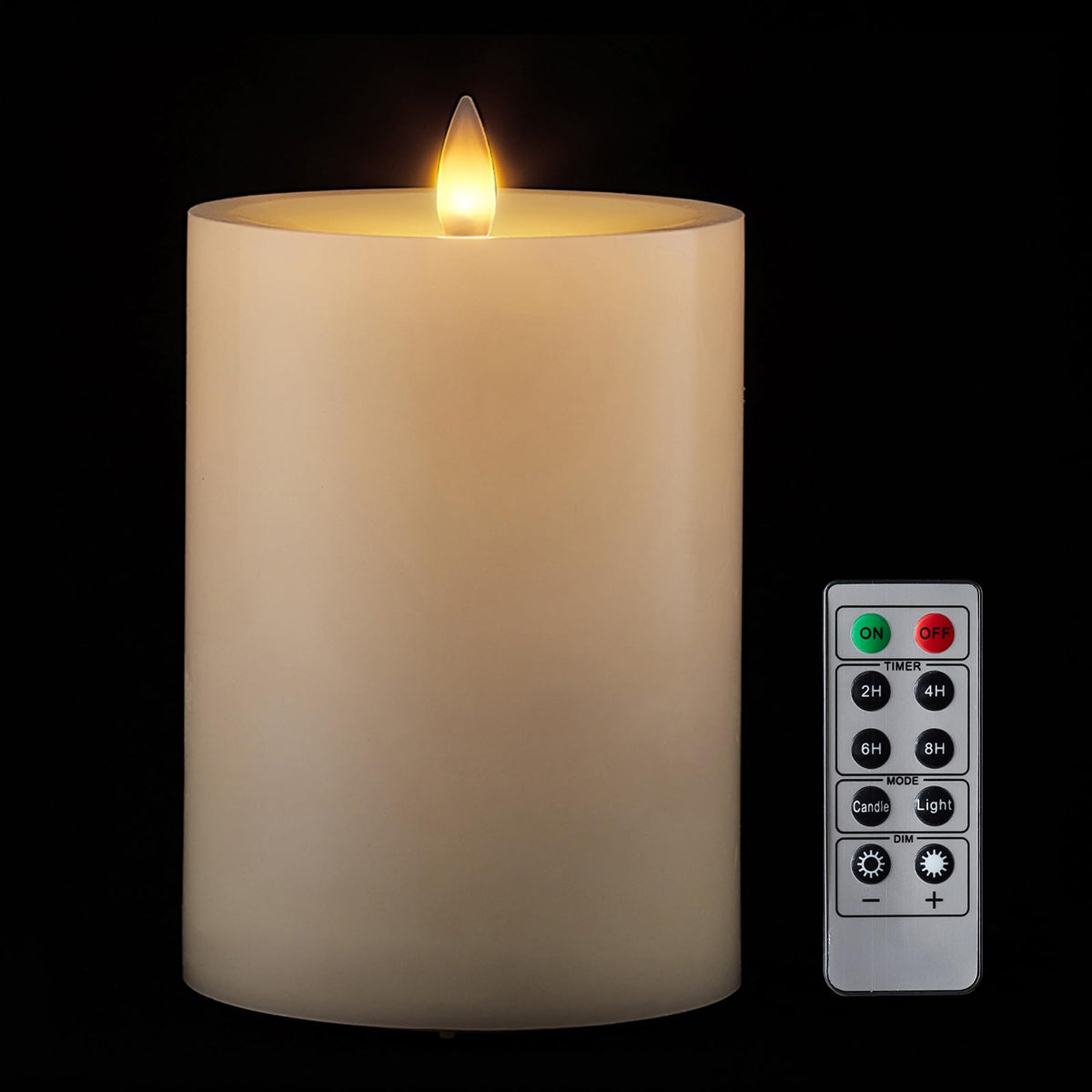 CozierGlow flameless pillar candle in ivory for safe, warm ambiance.
