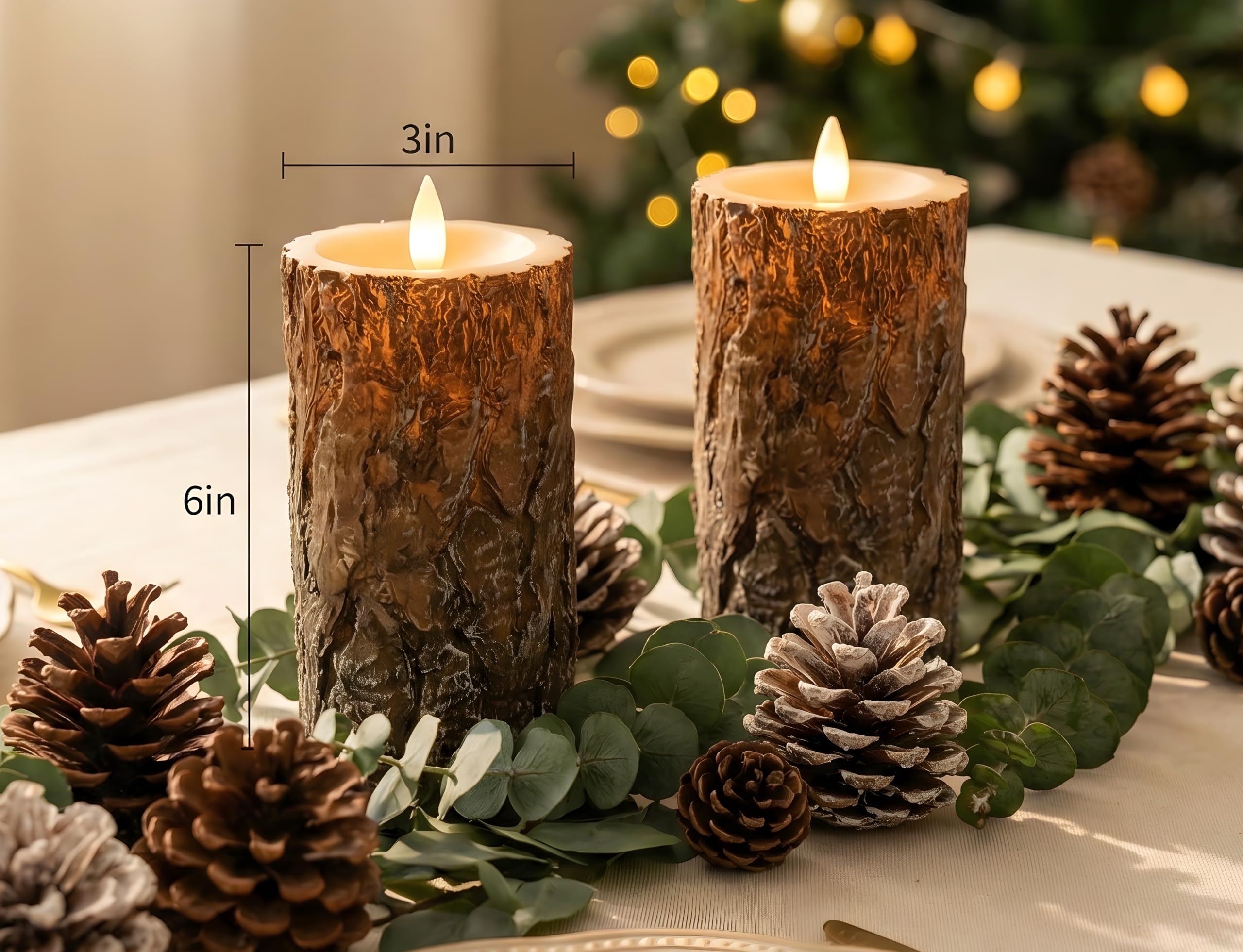 CozierGlow Pine candle brightness control for reading and relaxing atmospheres