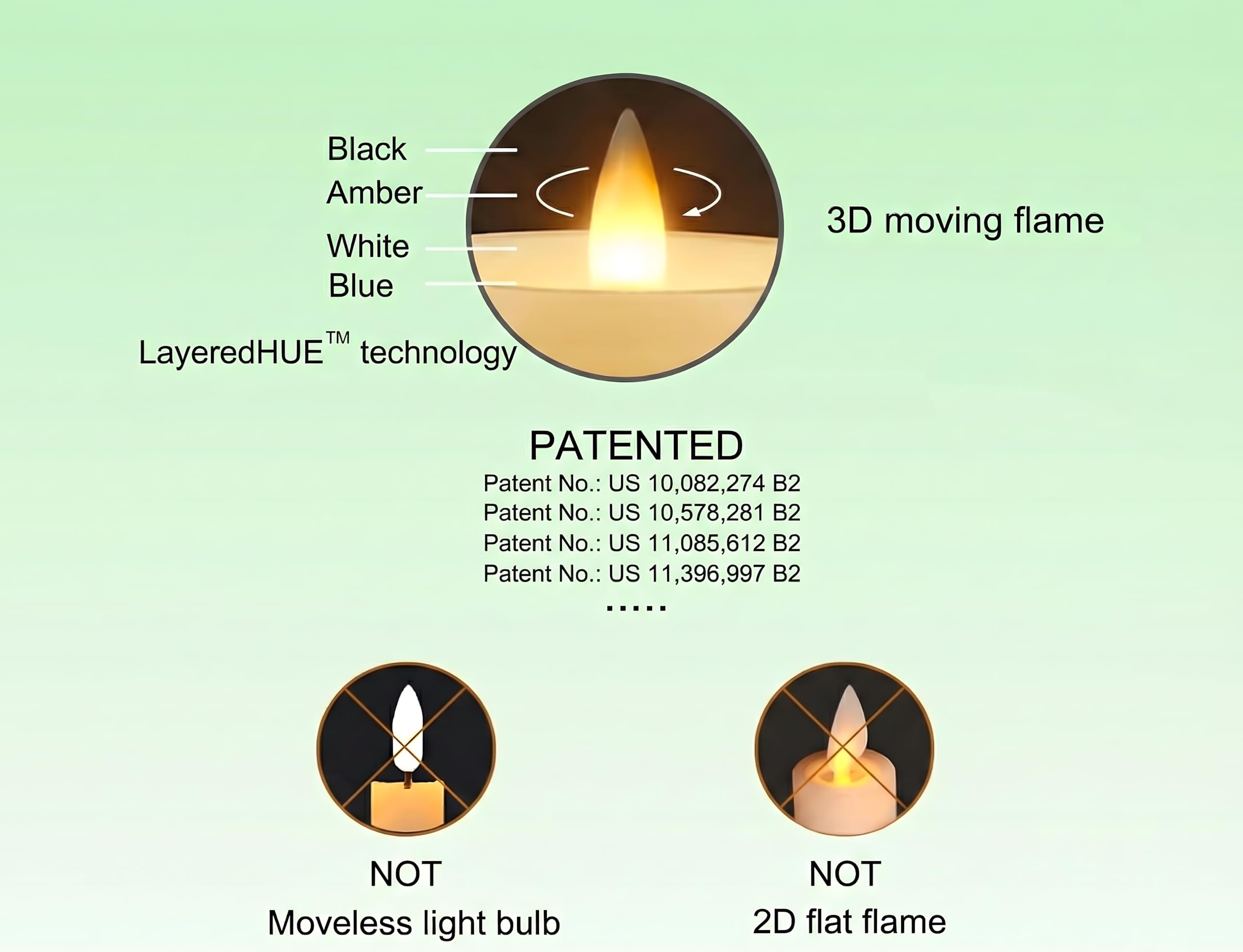 CozierGlow Pine-pack of two flameless candles for double the glow