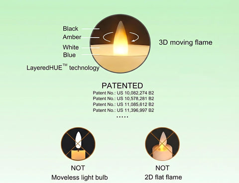 CozierGlow Pine-pack of two flameless candles for double the glow