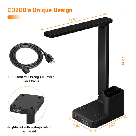 Cozoo compact dorm-friendly desk lamp fits small spaces
