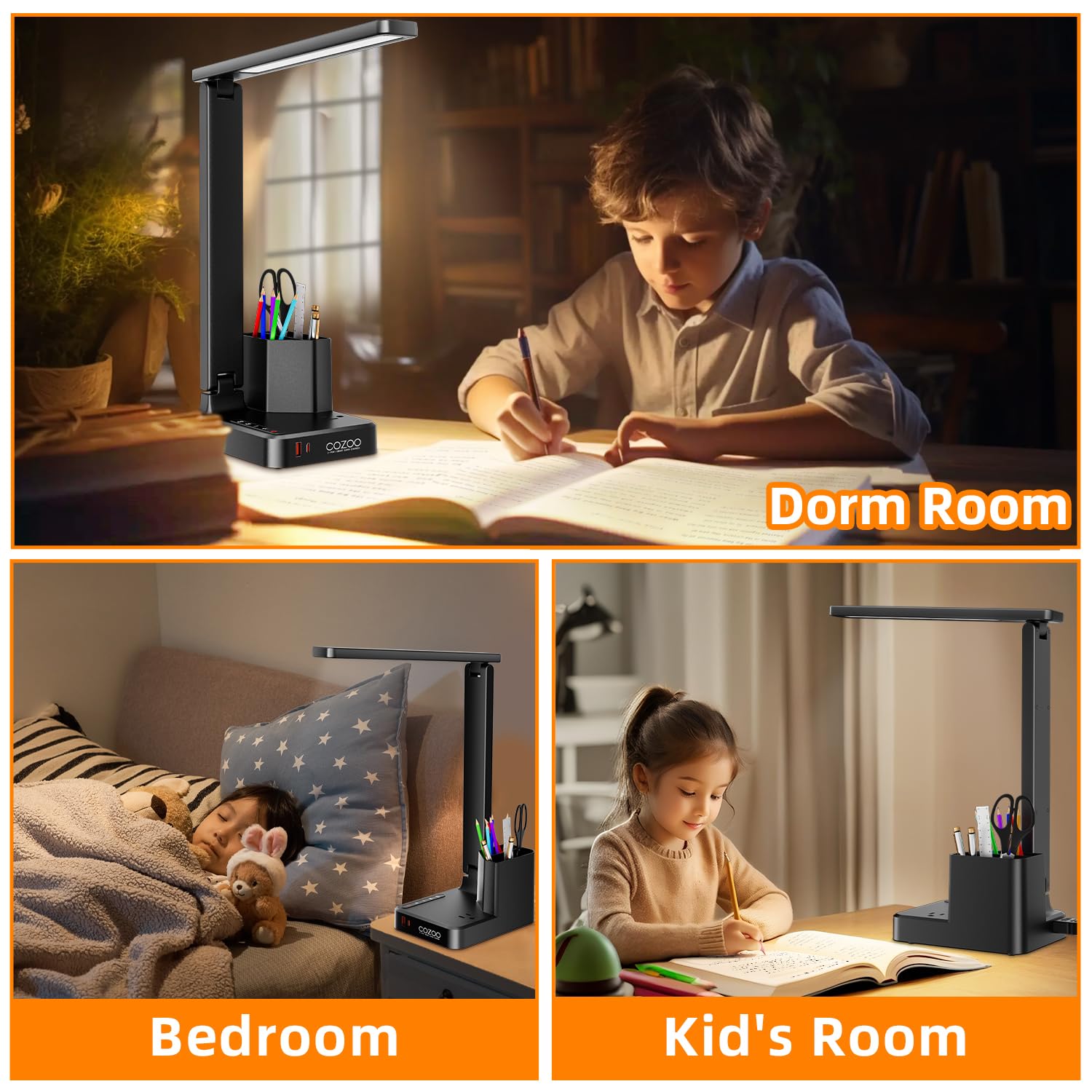 Cozoo lamp rotatable arm allows flexible positioning for reading or crafting