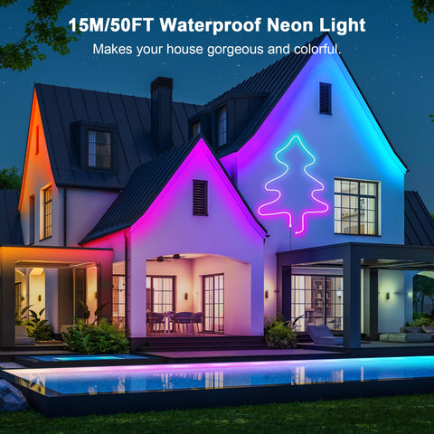 Cozylady RGB neon rope light with music sync for party ambience