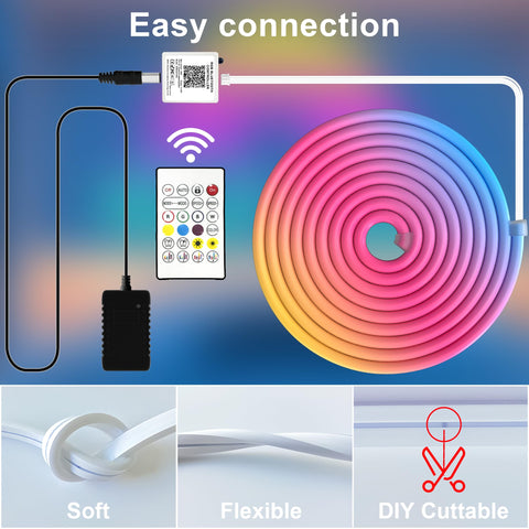 Cozylady neon rope light waterproof for outdoor use with durable color accents