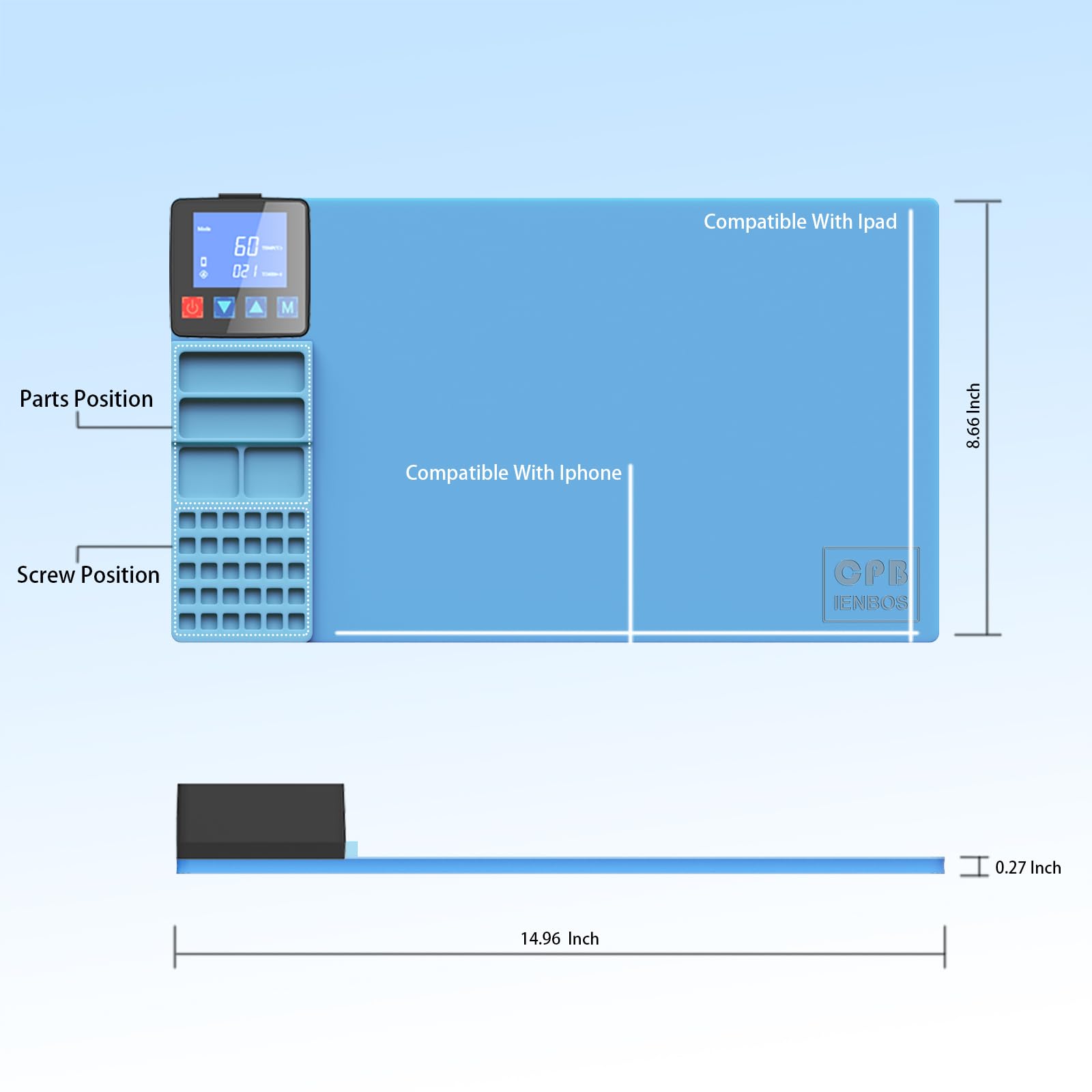 CPB IENBOS heat plate for LCD separation ensures even heat distribution during repairs