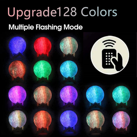 CPLA Galaxy Moon Lamp with remote control for easy color changes.
