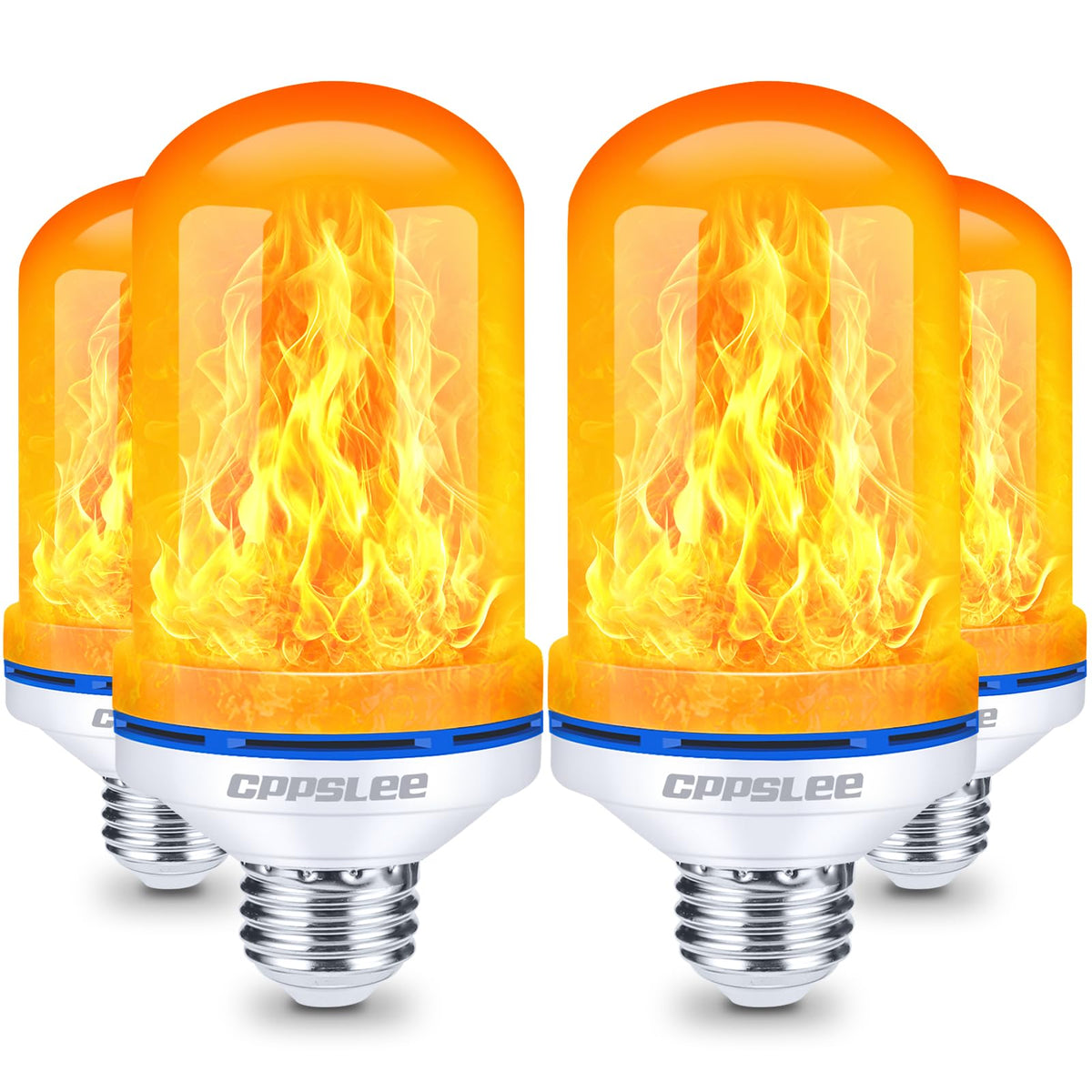 CPPSLEE LED flame lightbulb with 4modes creates realistic flicker for warm decor