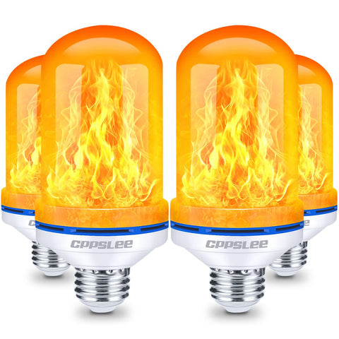 CPPSLEE LED flame lightbulb with 4modes creates realistic flicker for warm decor
