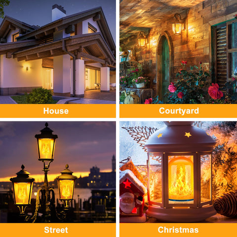 CPPSLEE LED flame bulb four modes for versatile mood lighting.