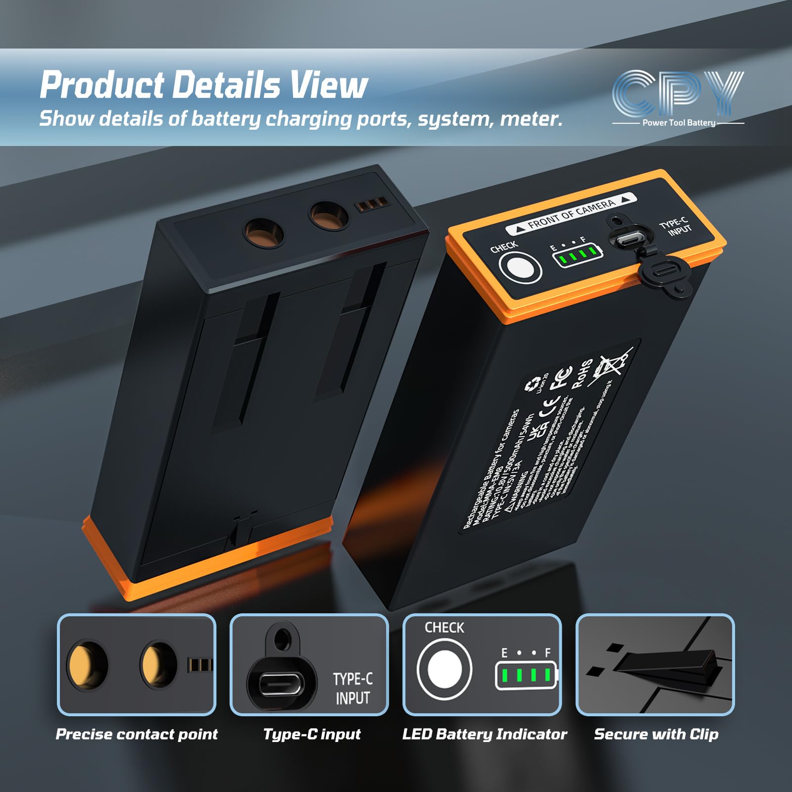 CPY Power Mag Battery rugged all-weather build resists moisture and dust