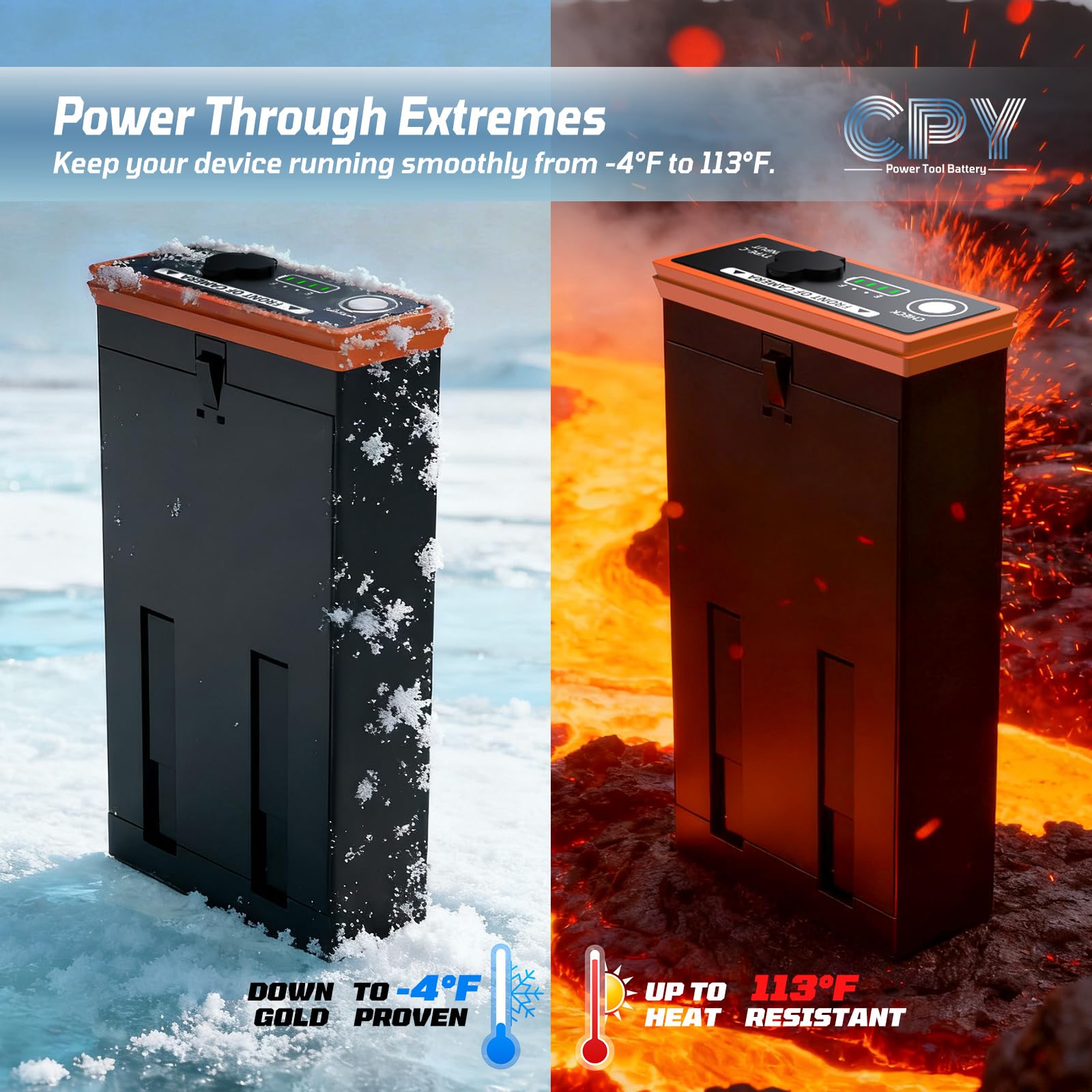 CPY Power Mag Battery pack two-pack included for continuous power cycling