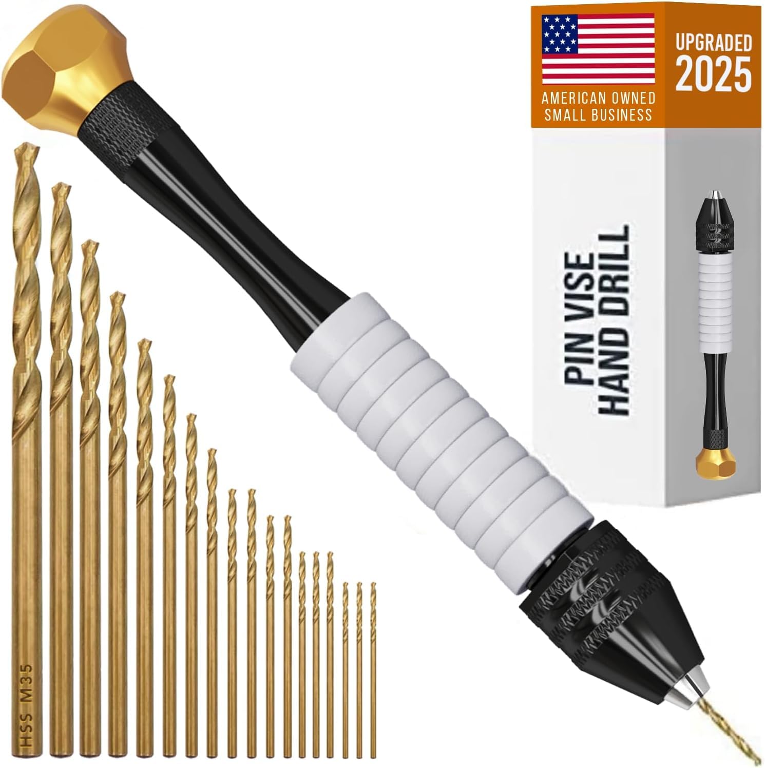 Craft911 Pin Vise Hand Drill angled view for precise jewelry drilling.