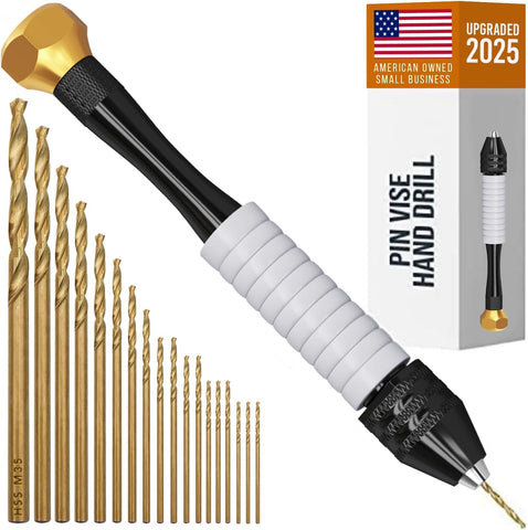 Craft911 Pin Vise Hand Drill angled view for precise jewelry drilling.