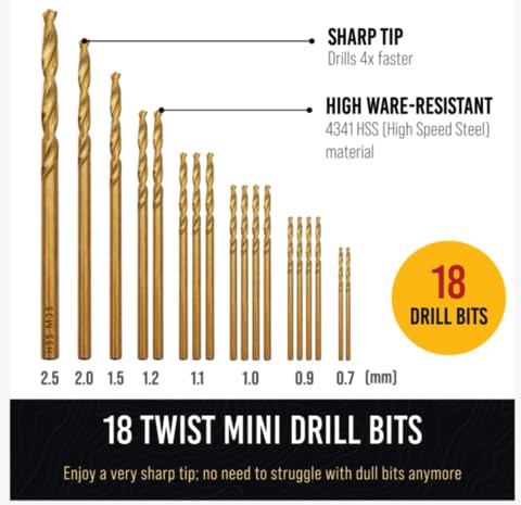 Craft911 Pin Vise Hand Drill with precision bits for tiny holes.