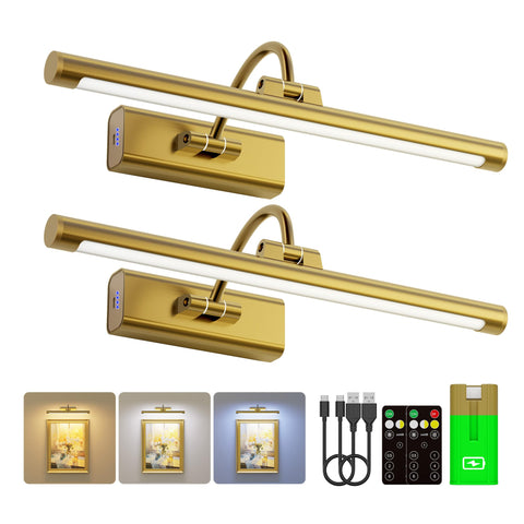 Craftersmark 16-inch art lighting with battery for extended display hours.