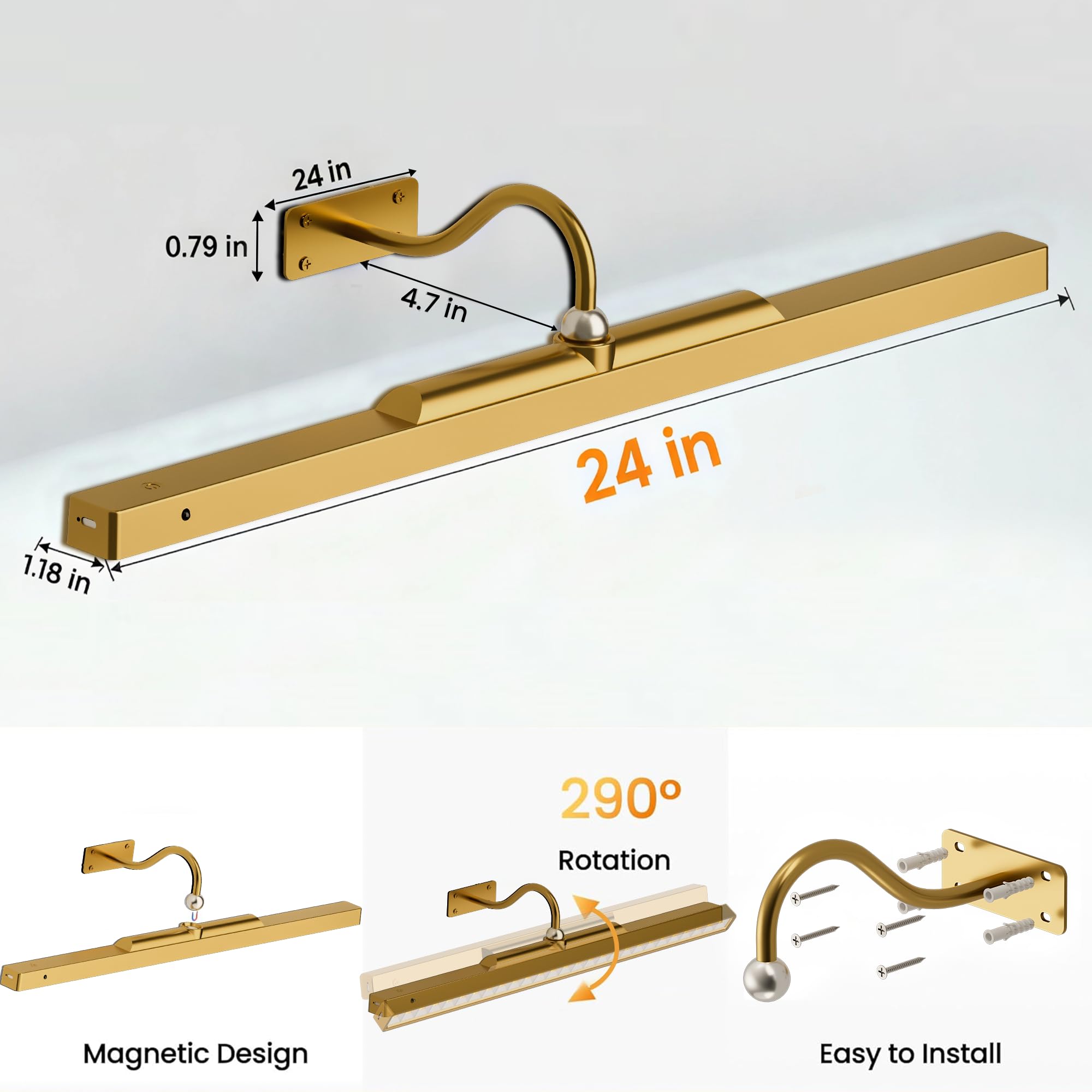 Craftersmark color-temperature adjustable lighting for warm to cool tones on art.