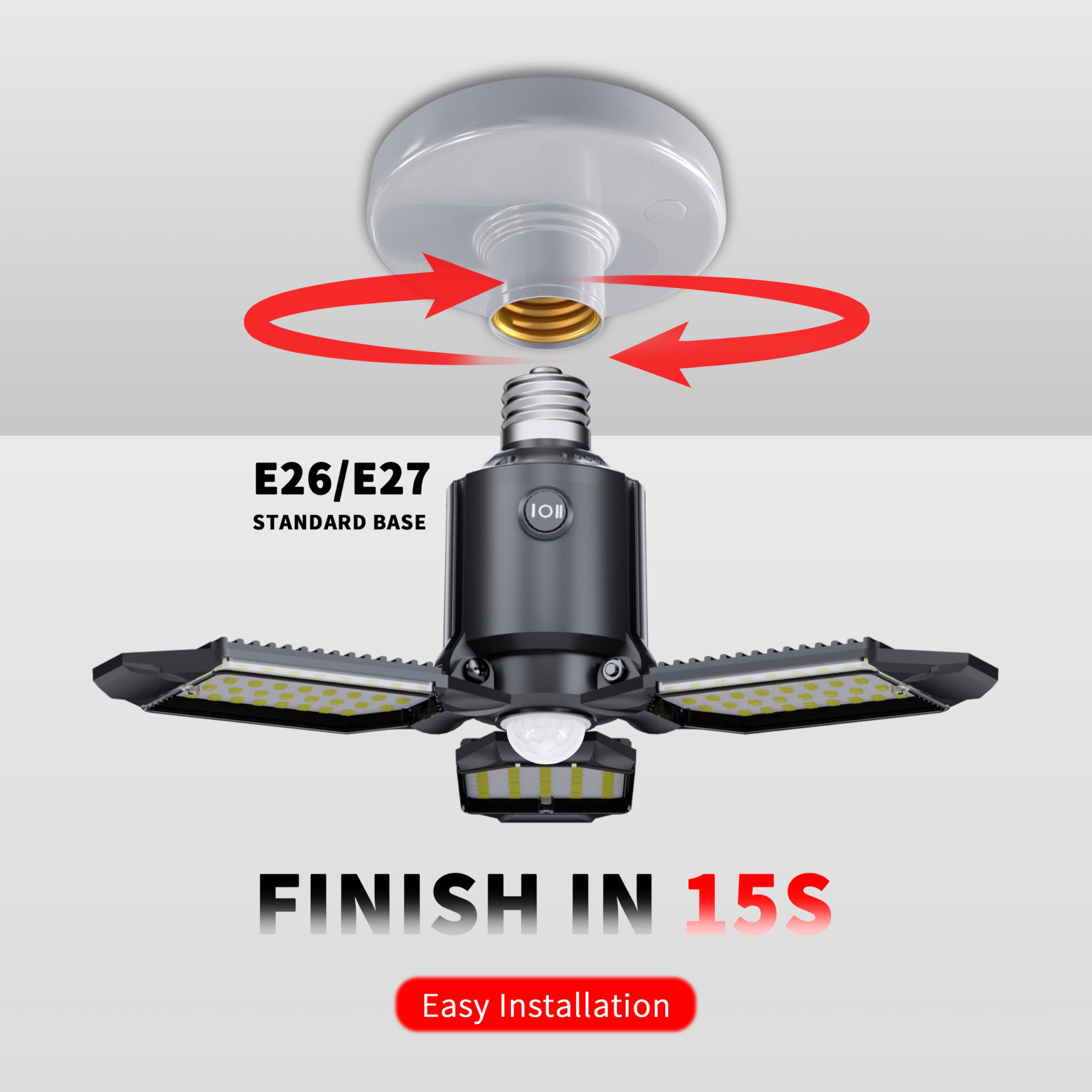 Craftersmark screw-in E26 base enabling quick, tool-free installation