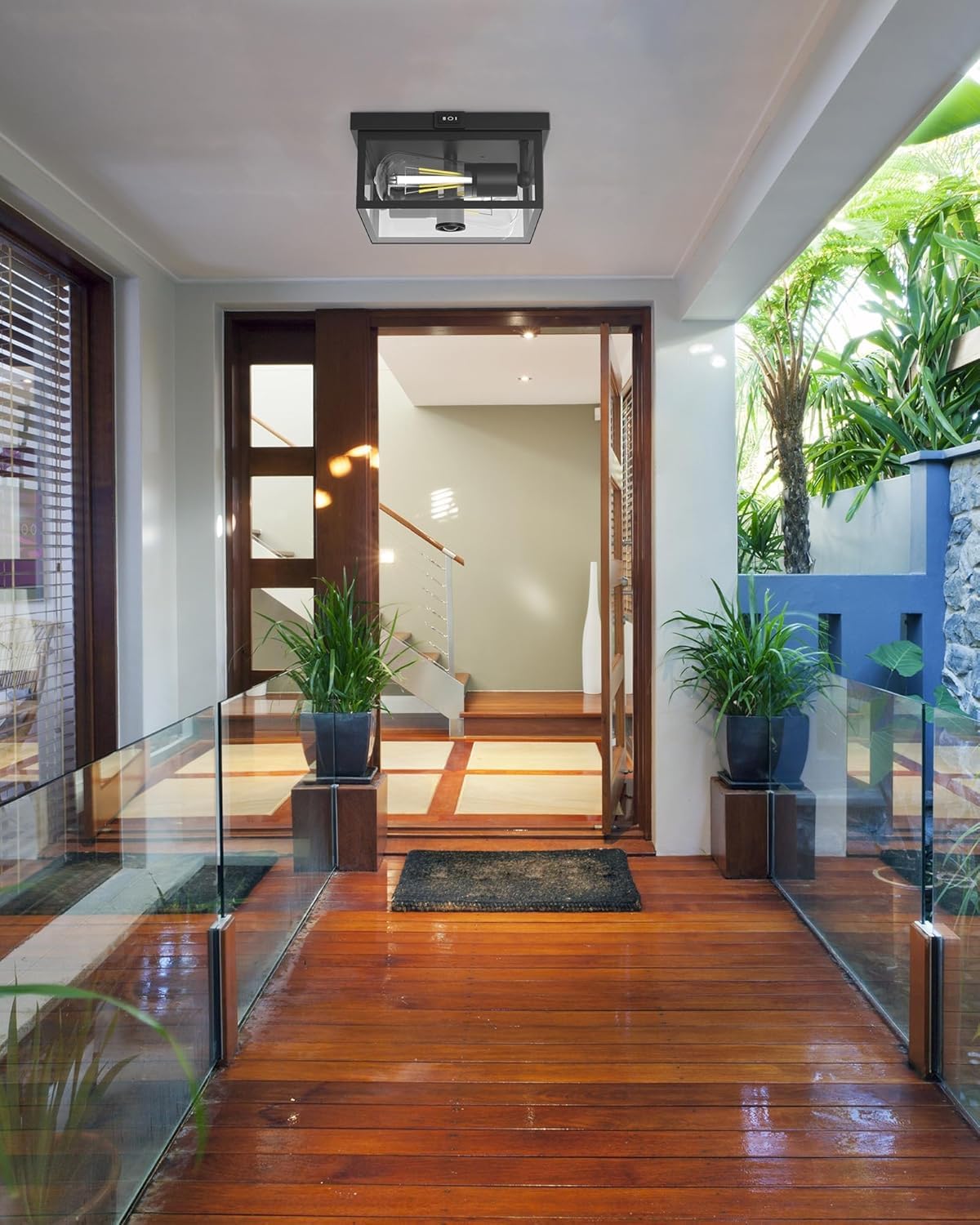 Craftersmark motion-sensor fixture provides 360-degree detection for safe pathways.