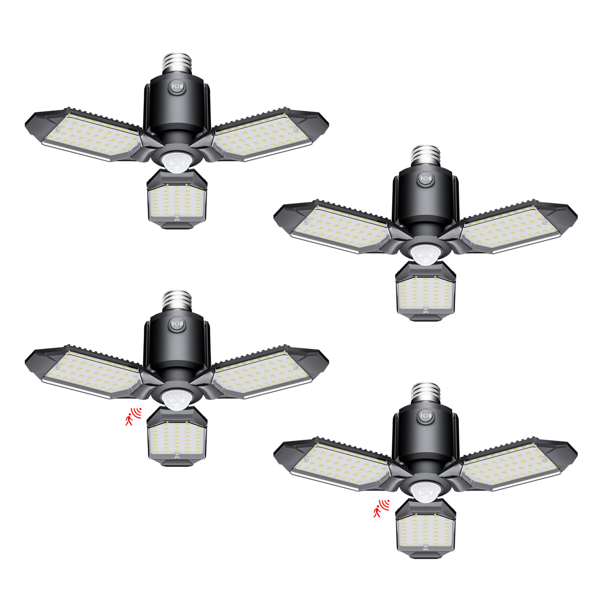 Craftersmark motion sensor garage light installed in ceiling showing bright entry illumination