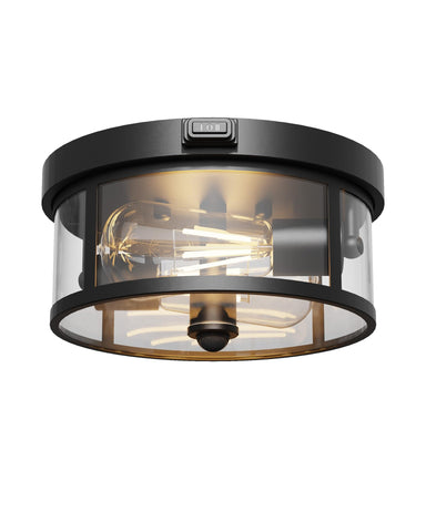 Craftersmark outdoor ceiling light 9.3-inch front view — compact porch lighting for small spaces.