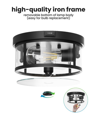 Craftersmark outdoor ceiling light E26 compatibility — customize warmth and bulb choice.