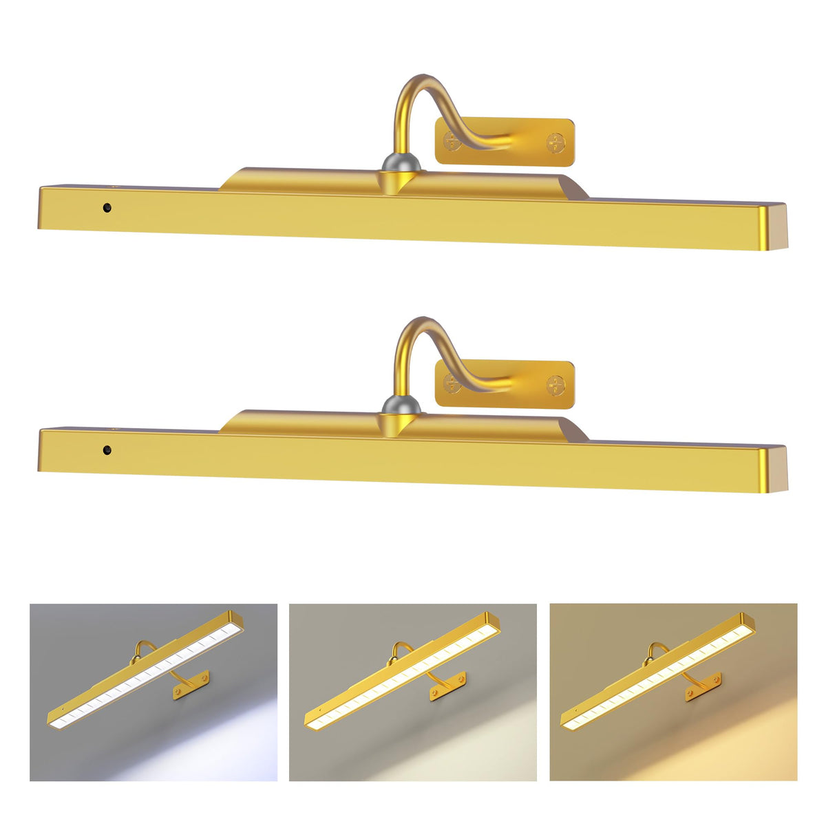 Craftersmark picture light 16-inch bar illuminates artwork with even glow
