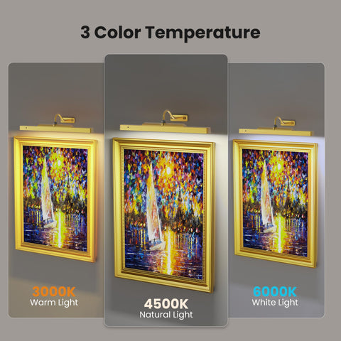 Craftersmark picture light with touch controls for easy dimming