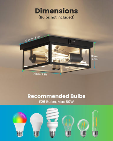 Craftersmark removable glass bottom panel eases bulb replacement