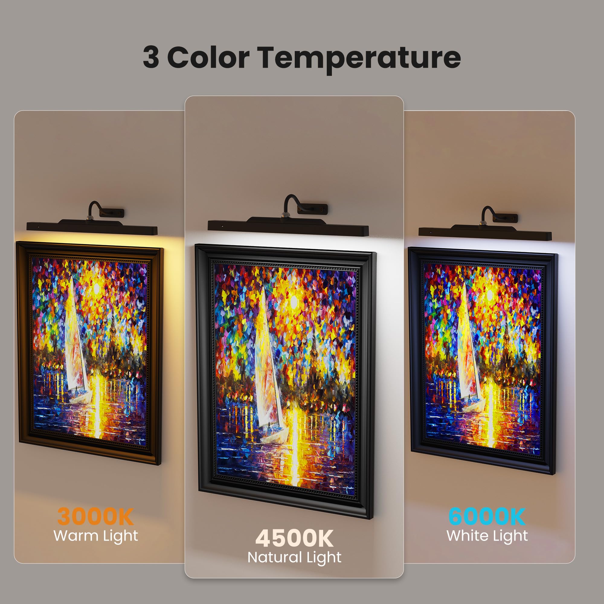 Craftersmark remote control enables hands-free brightness and temperature adjustments.