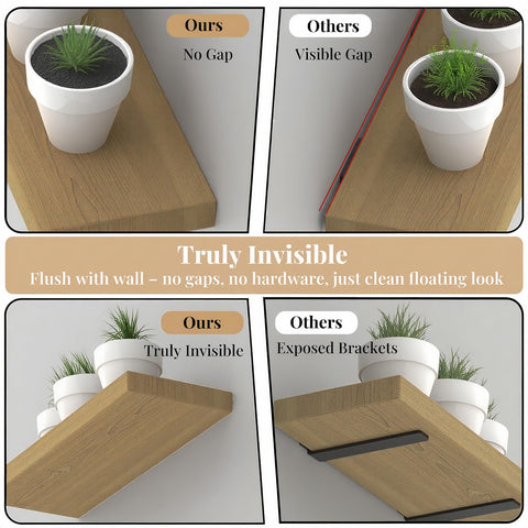Crafterspirit heavy-duty-160lbs bracket pair supports books and decor securely.
