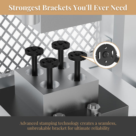 Crafterspirit heavy-duty galvanized steel bracket resists corrosion for long-lasting use