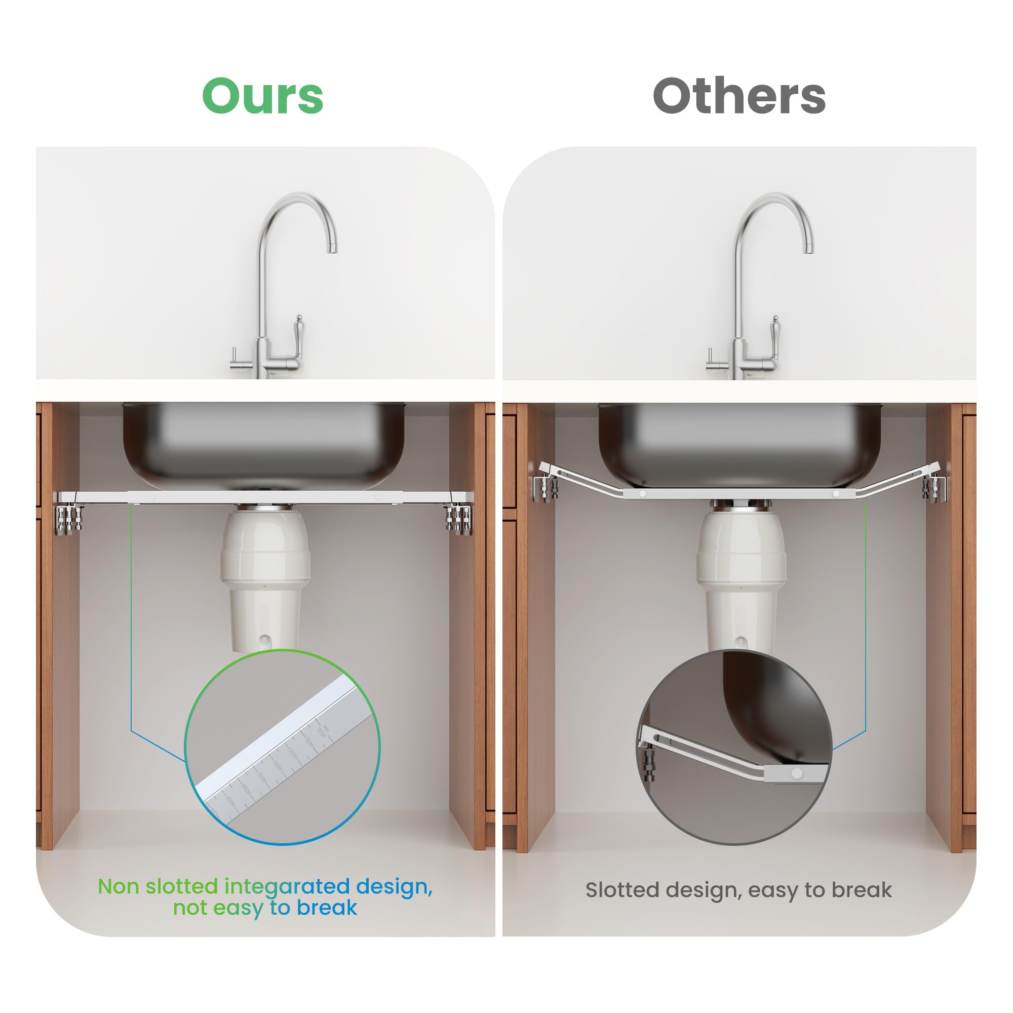 Crafterspirit scale-marked sides simplify precise length during install, promoting balanced weight distribution.