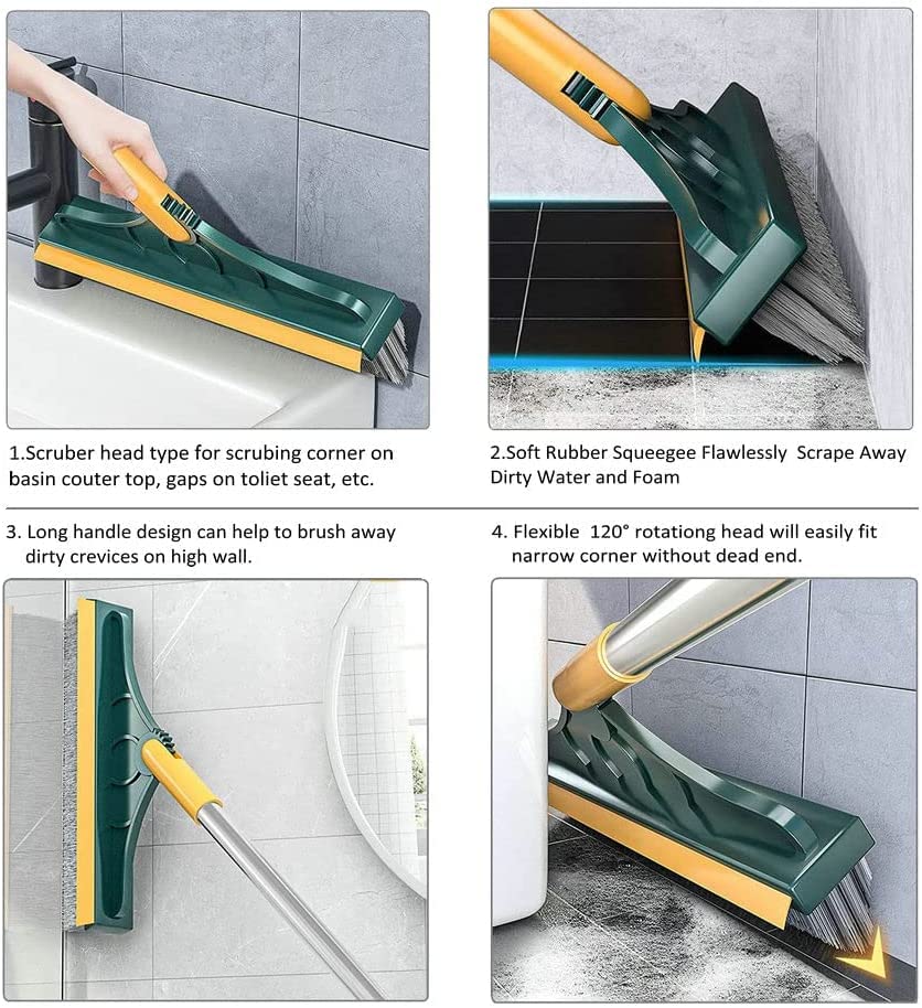 CraftinAround rubber squeegee in action removing water after scrubbing