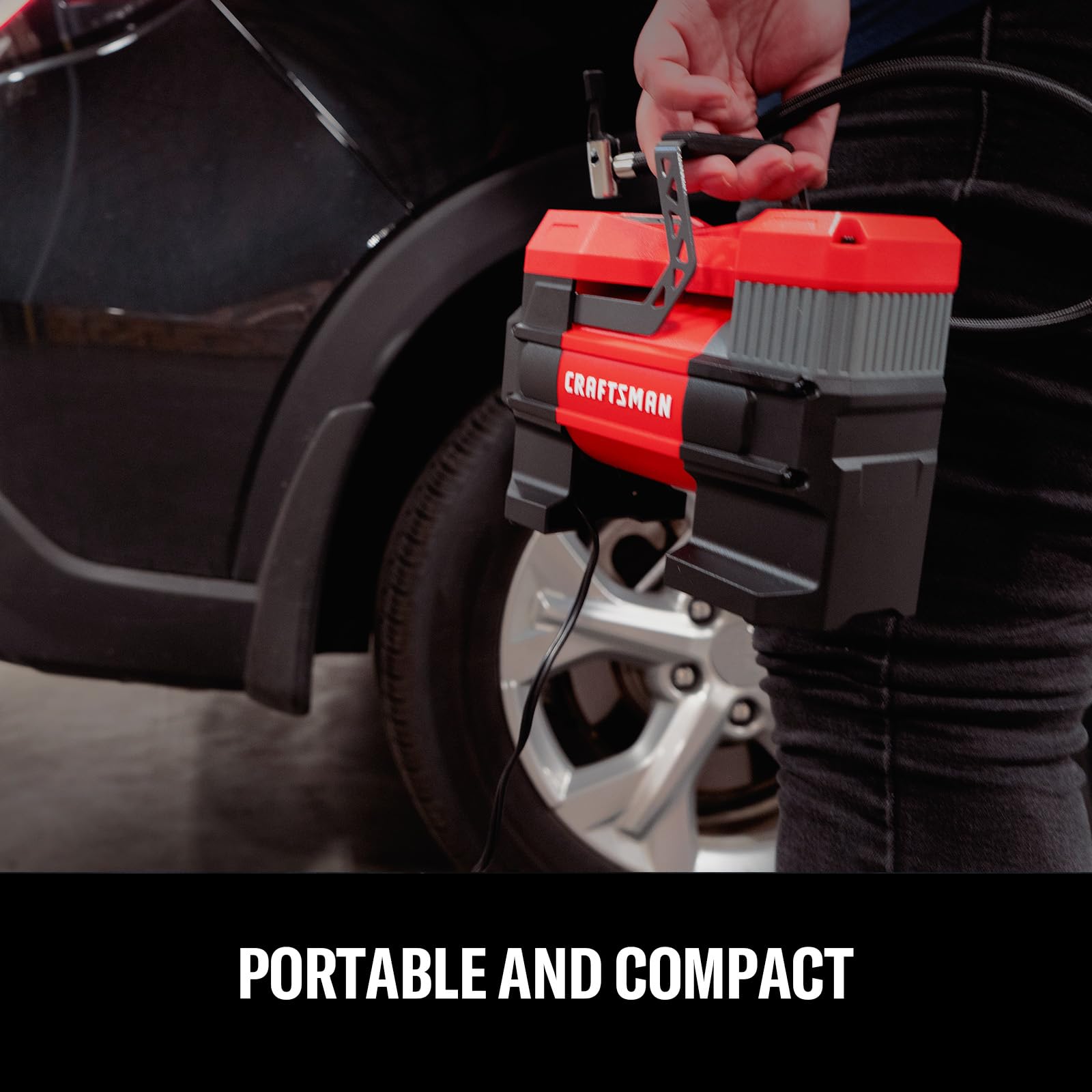 Craftsman carry bag keeps accessories organized for travel.